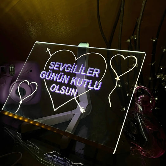LED Işıklı Yazı ve Çizim Panosu