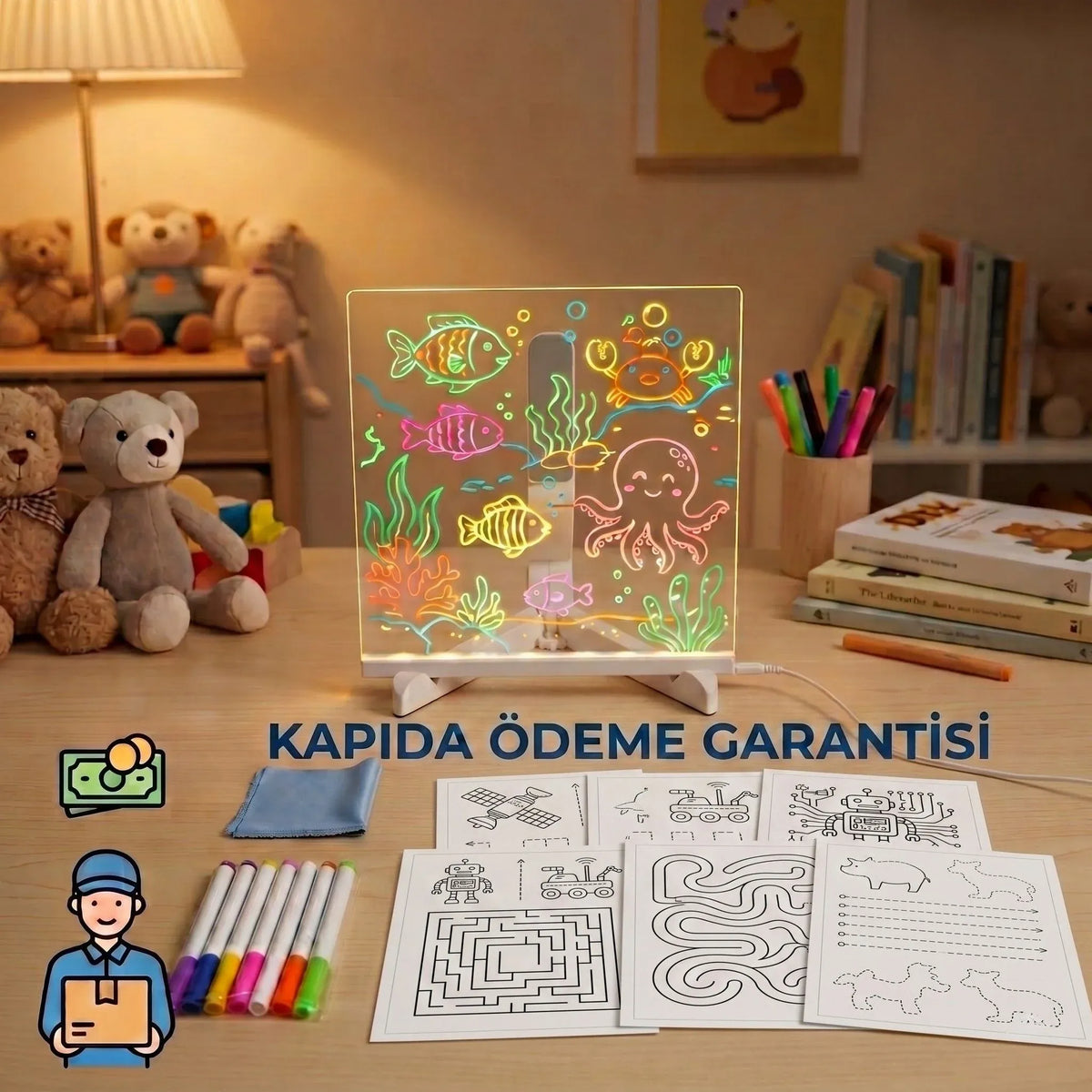 LED Işıklı Yazı ve Çizim Panosu